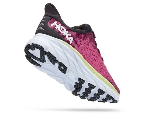 Hoka Womens Clifton 8 Lightweight Running Shoe- Blue Graphite/Ibis Rose