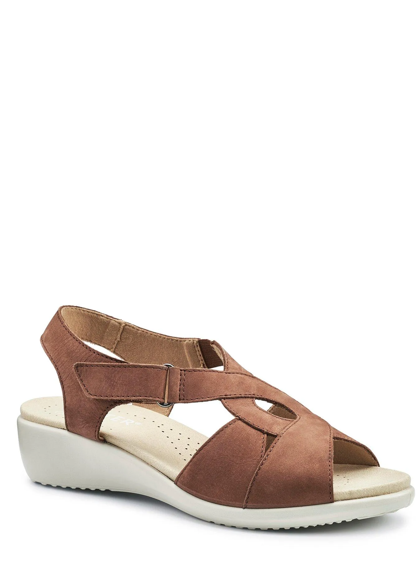 Hotter Sandals Nubuck Wide Isabelle Wide - Tan