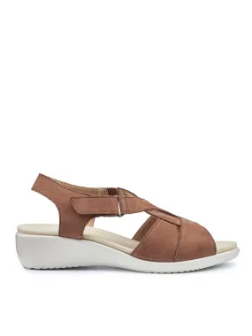 Hotter Sandals Nubuck Wide Isabelle Wide - Tan