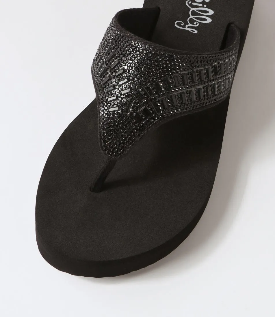 I LOVE BILLY Golter Black Multi Sandals