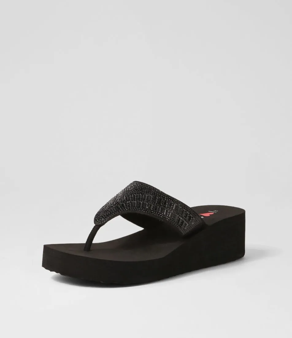 I LOVE BILLY Golter Black Multi Sandals