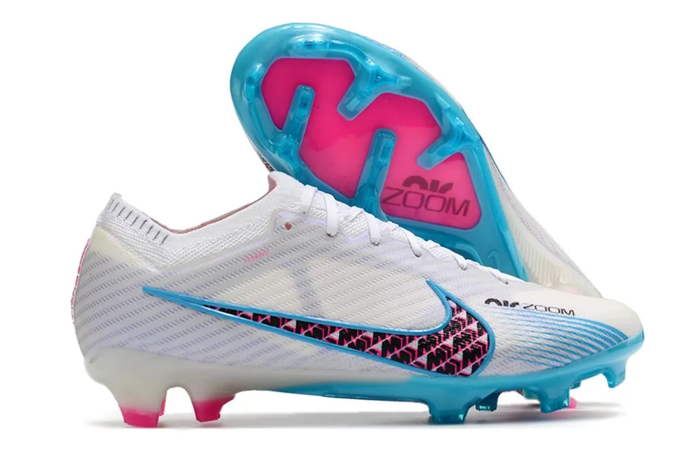 Kids Nike Air Zoom Mercurial Vapor 15 Elite FG Blast - White/Blue/Laser Pink