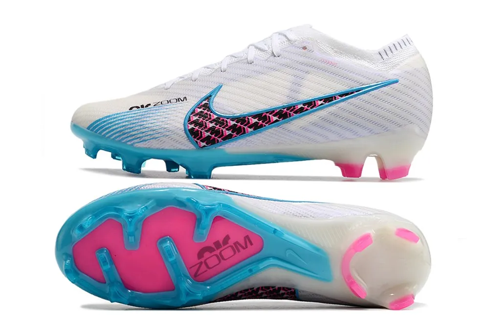 Kids Nike Air Zoom Mercurial Vapor 15 Elite FG Blast - White/Blue/Laser Pink