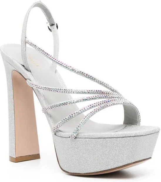 Le Silla Scarlet 150mm platform sandals Grey