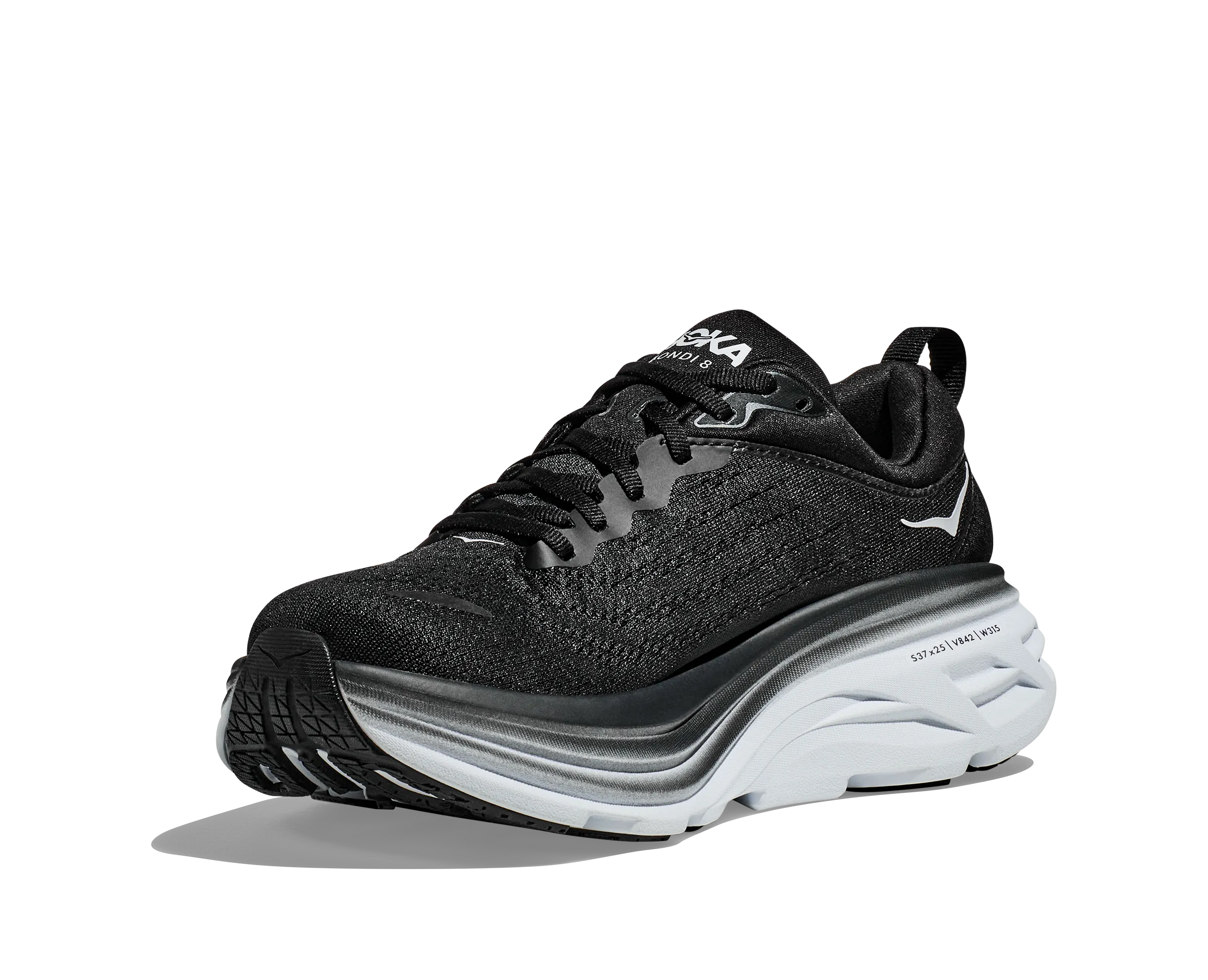 Men's Hoka Bondi 8 Color: Black / White