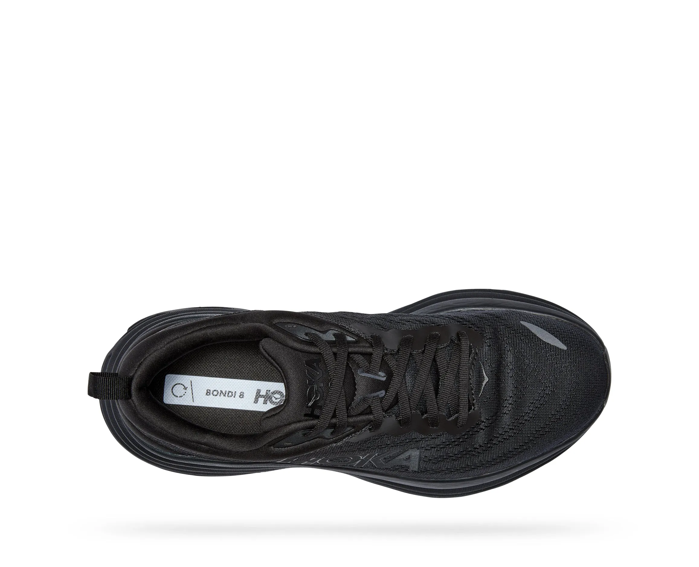 Men's Hoka Bondi 8 Color: Black/ Black (WIDE WIDTH)