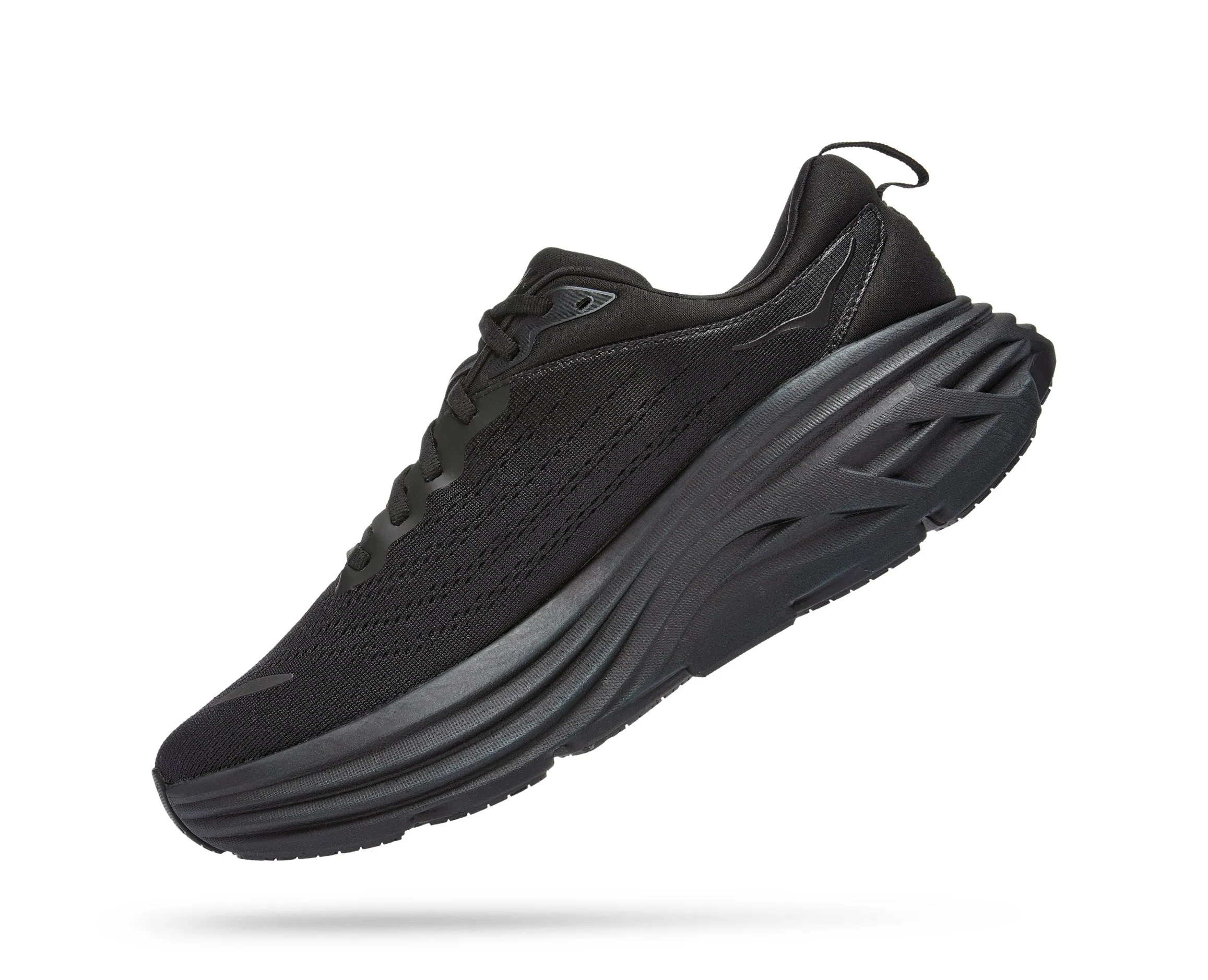 Men's Hoka Bondi 8 Color: Black/ Black (WIDE WIDTH)