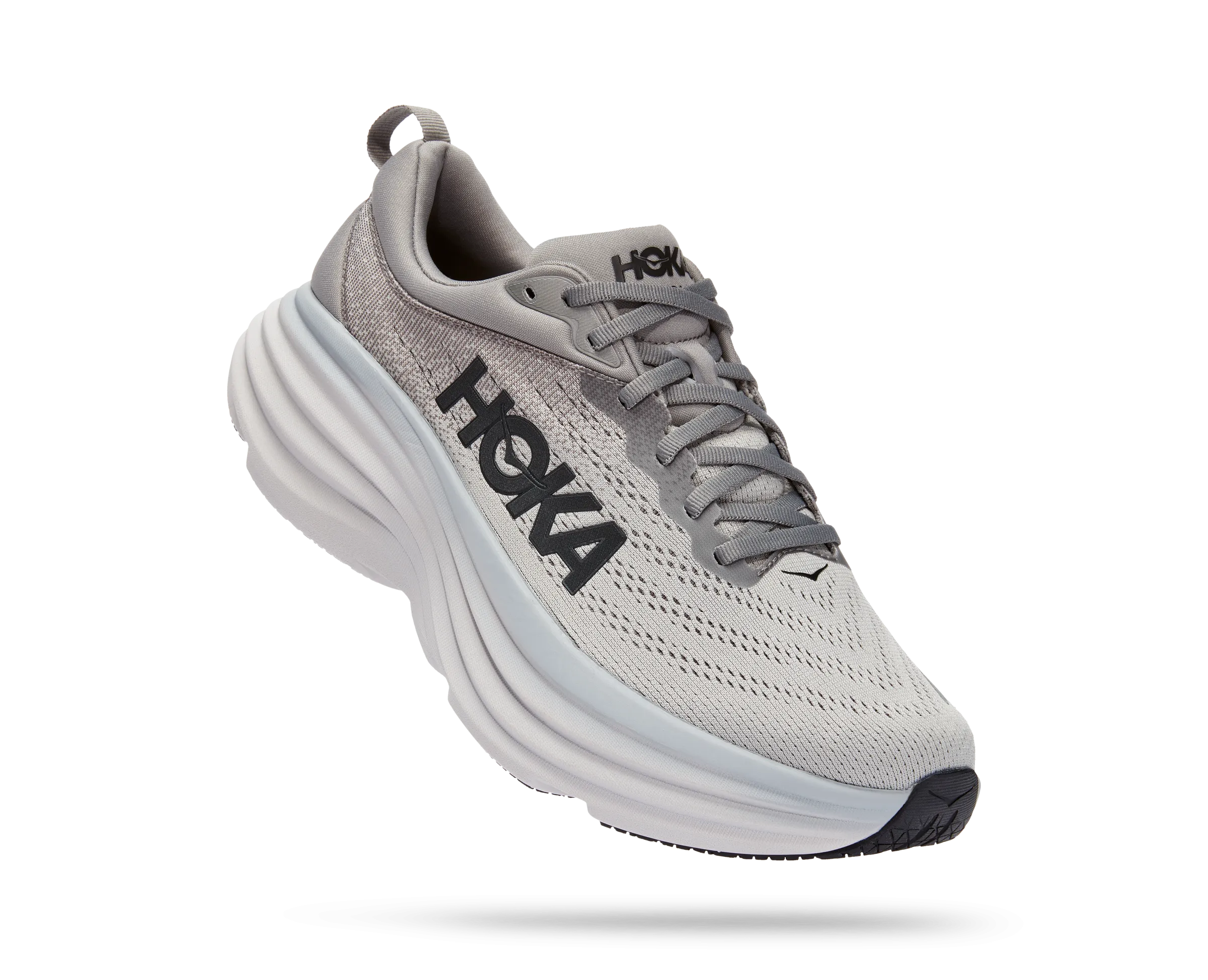 Men's Hoka Bondi 8 Color: Sharkskin / Harbor Mist