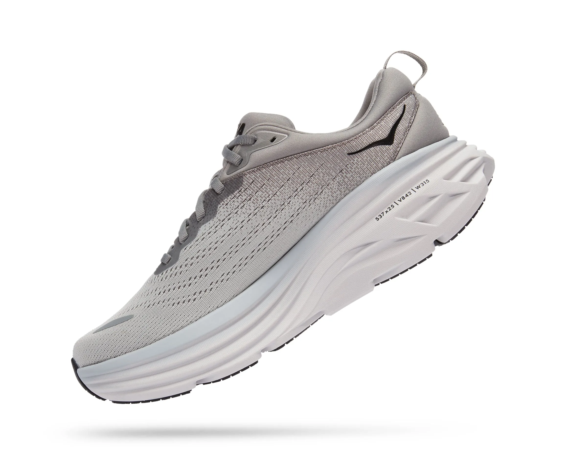 Men's Hoka Bondi 8 Color: Sharkskin/Harbor Mist (EXTRA WIDE WIDTH)