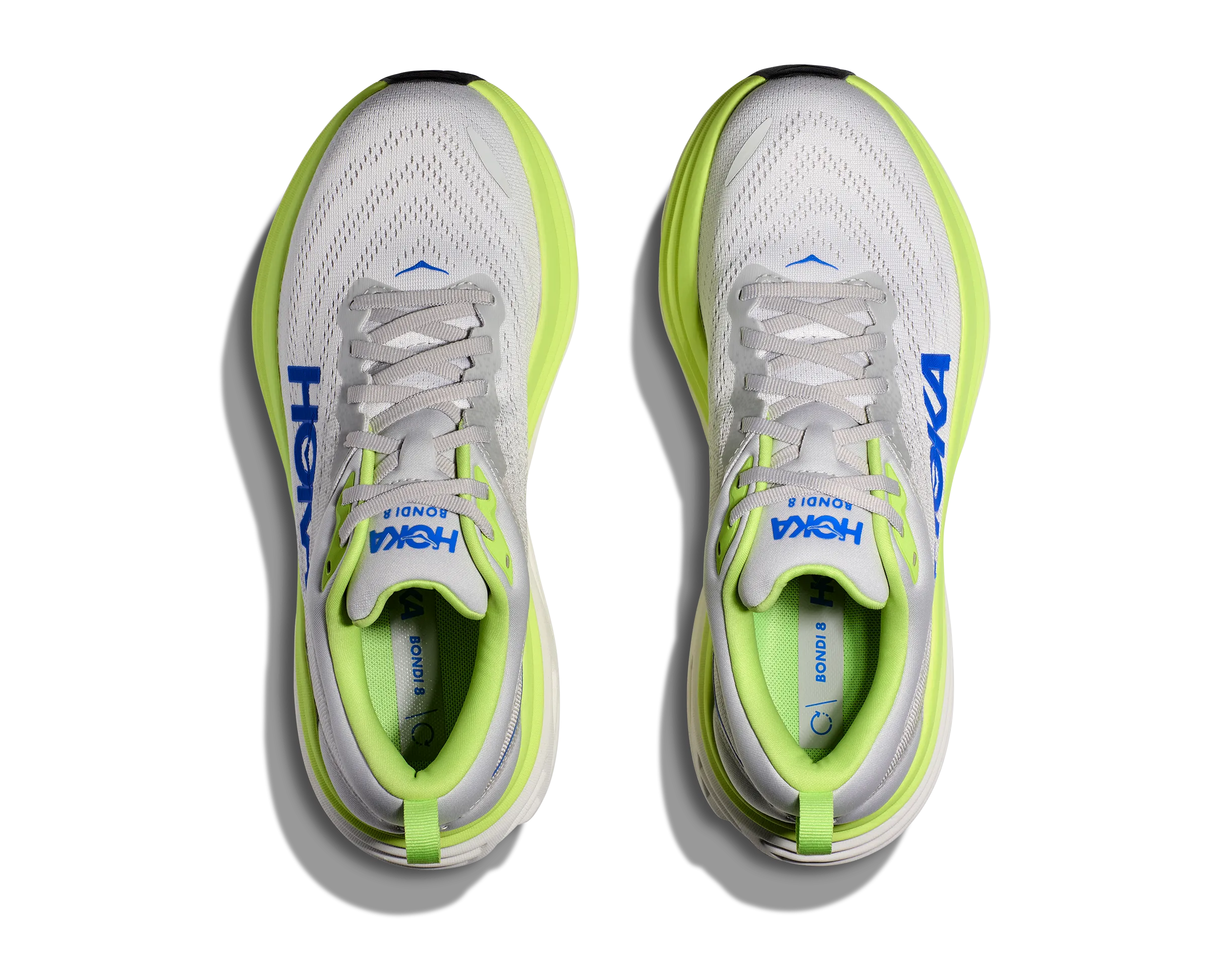 Men's Hoka Bondi 8 Color: Stardust/ Lettuce (WIDE WIDTH)