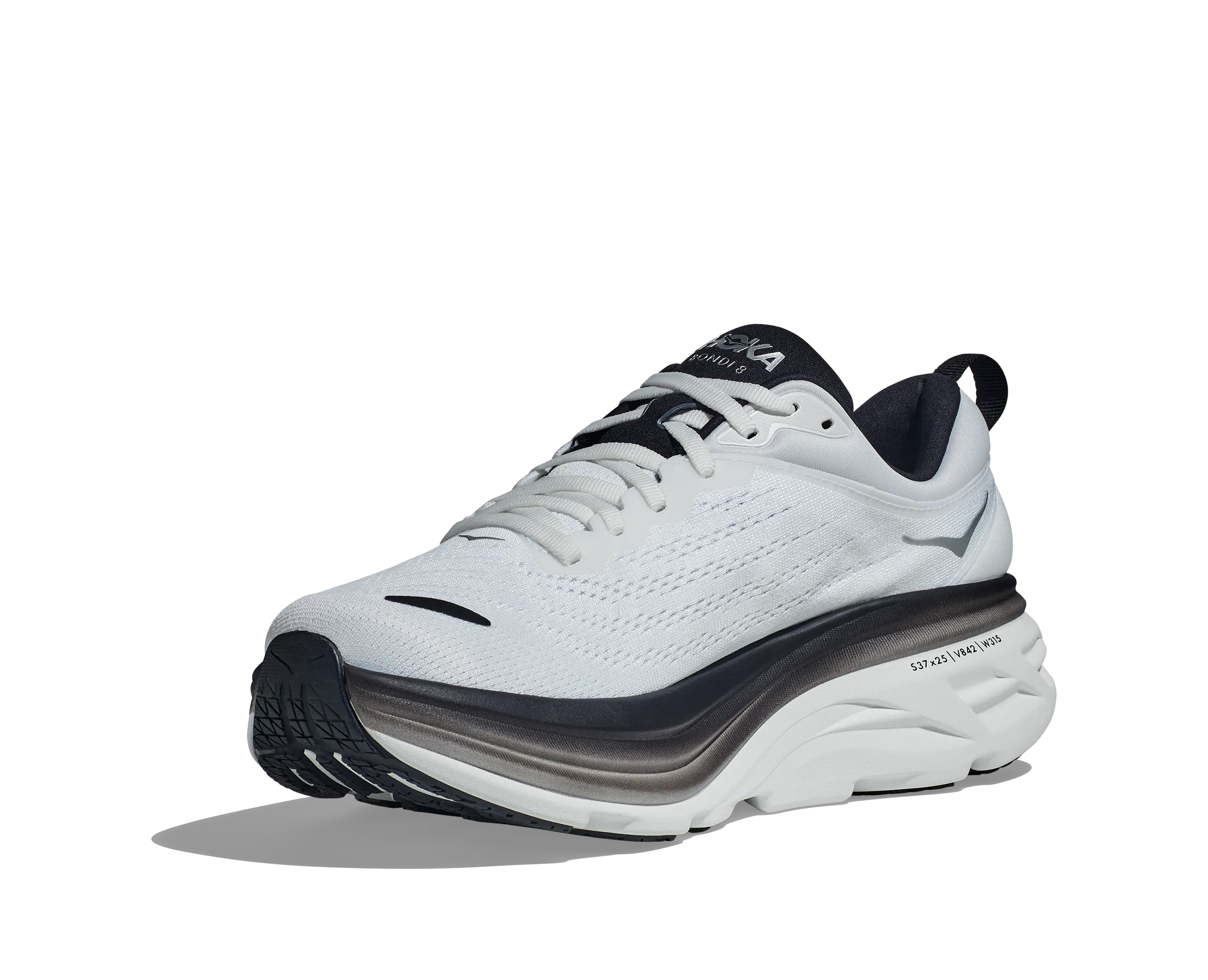 Men's Hoka Bondi 8 Color: White / Black