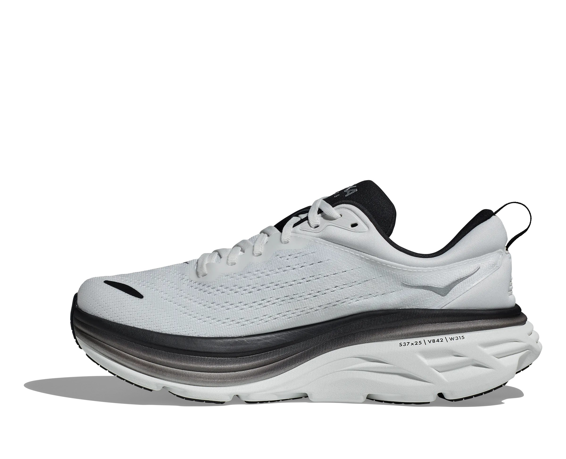 Men's Hoka Bondi 8 Color: White / Black