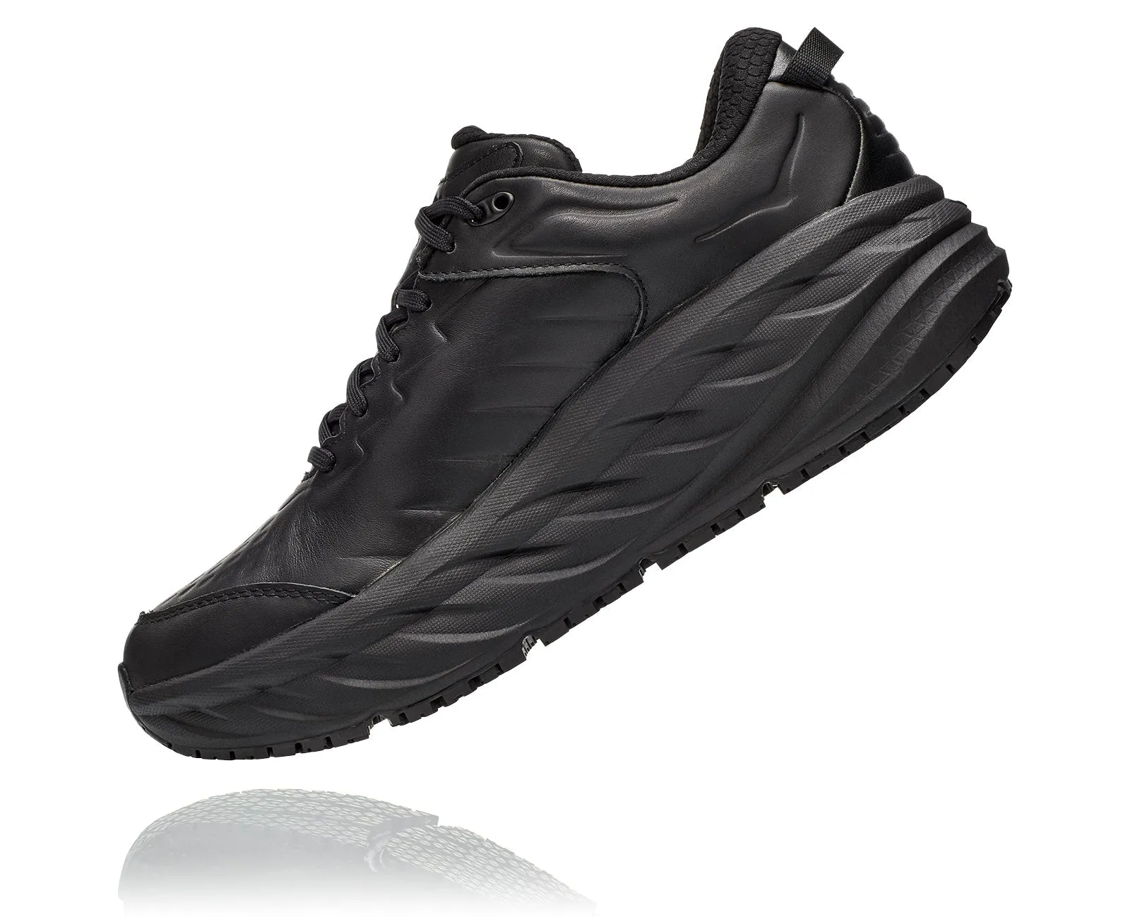 Men's Hoka Bondi SR Color: Black / Black (WIDE WIDTH)