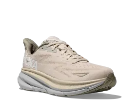 Men's Hoka Clifton 9 Color: Oat Milk / Barley (WIDE WIDTH)