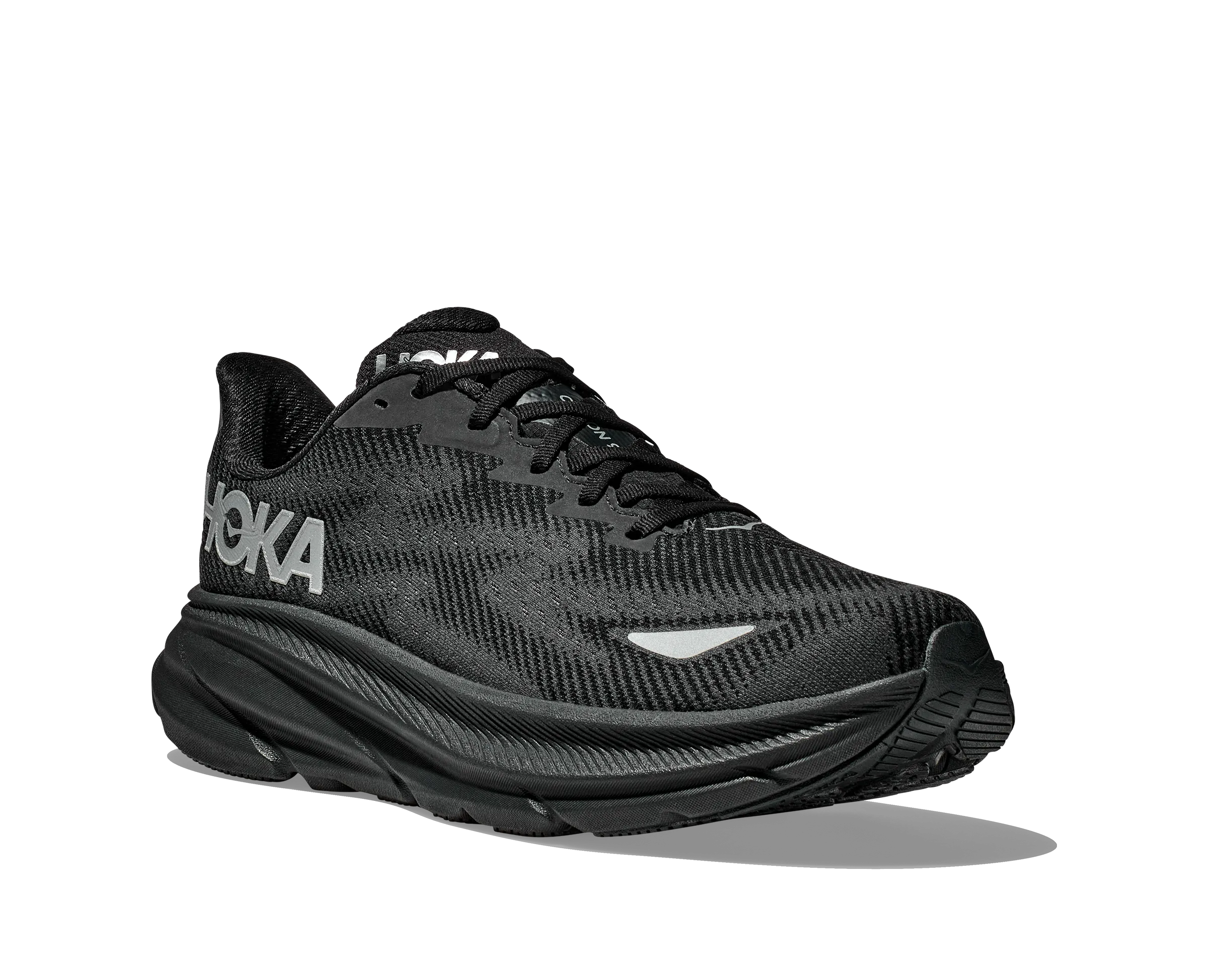 Men's Hoka Clifton 9 GTX Color: Black/ Black