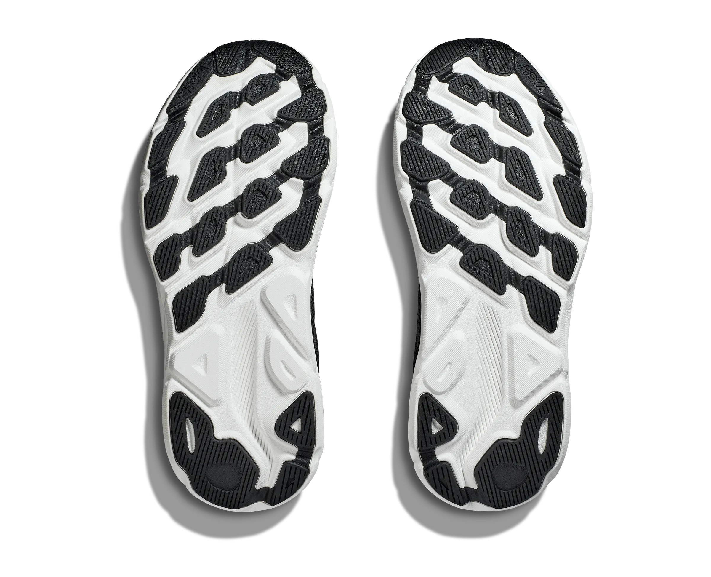 Men's Hoka One One Clifton 9 Color: Black / White (WIDE WIDTH)