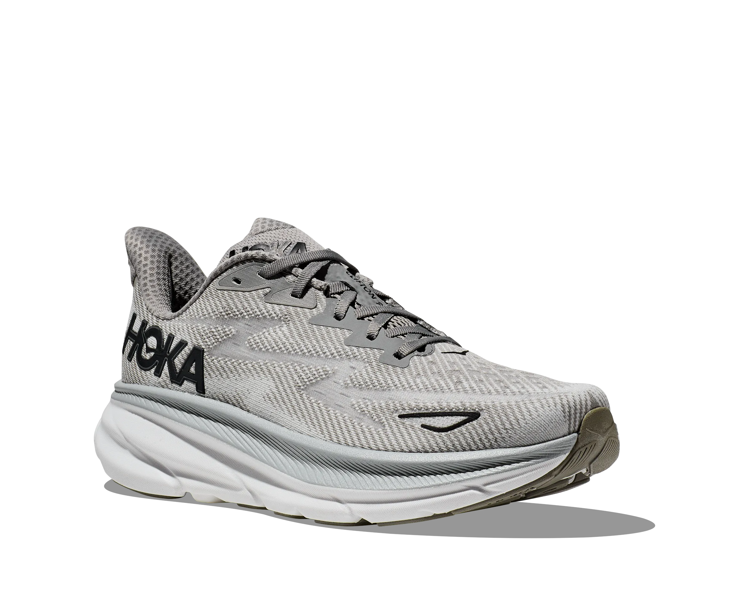 Men's Hoka One One Clifton 9 Color: Harbor Mist / Black (WIDE WIDTH)