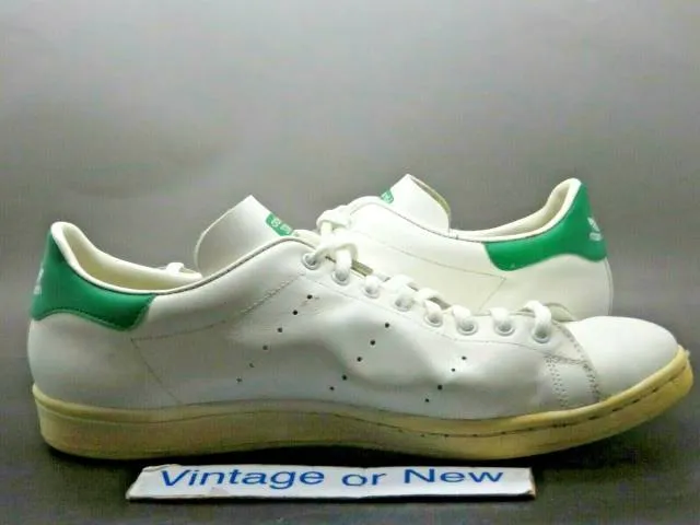 Men's vtg 80's adidas originals stan smith white green sz 11.5