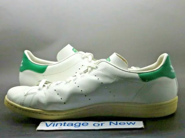 Men's vtg 80's adidas originals stan smith white green sz 11.5