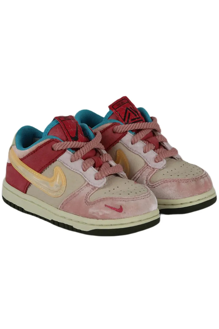 NIKE + SOCIAL STATUS KIDS GIRLS DUNK LOW LEATHER SNEAKERS EU 35.5 UK 6.5