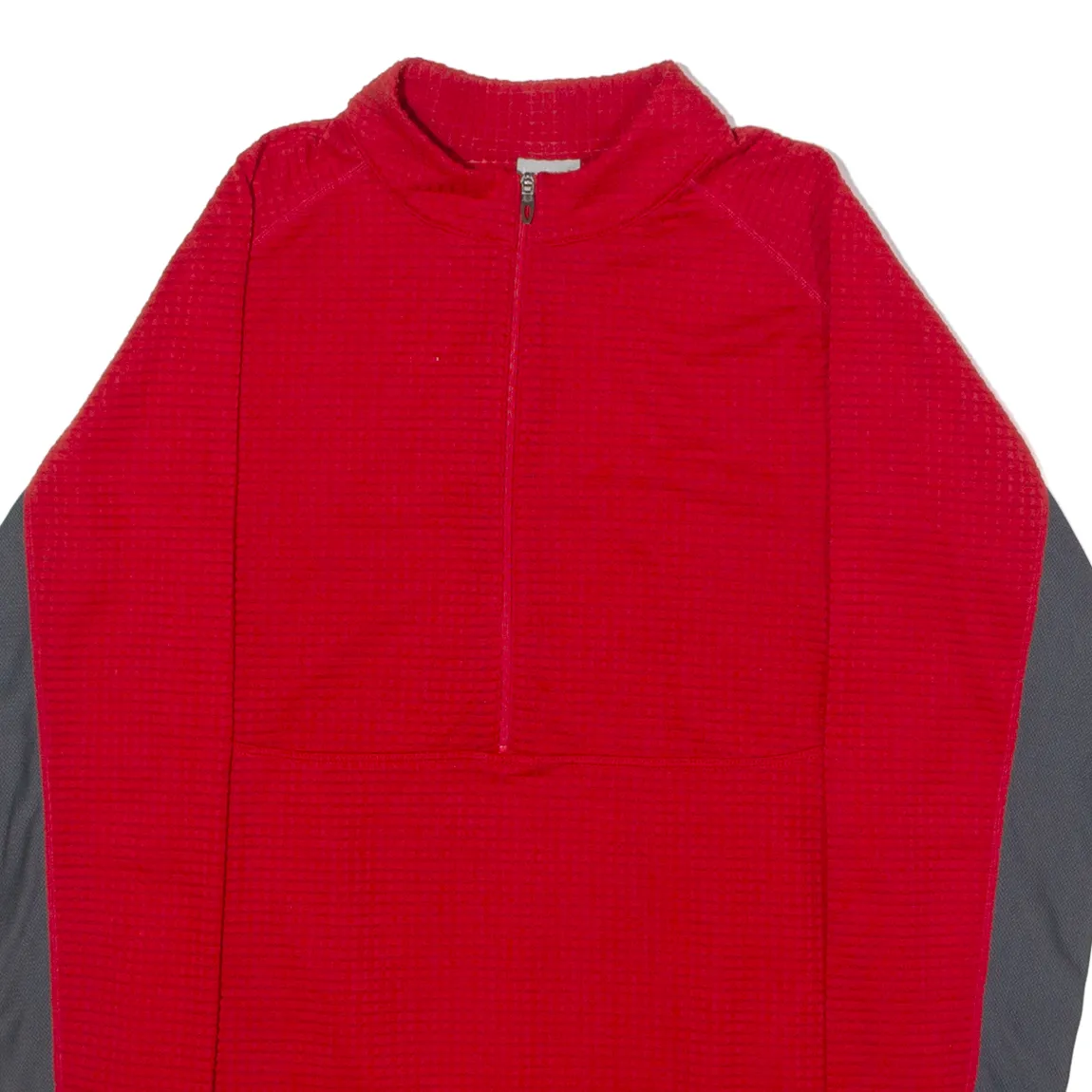 NIKE ACG Mens T-Shirt Red Long Sleeve 1/4 Zip L