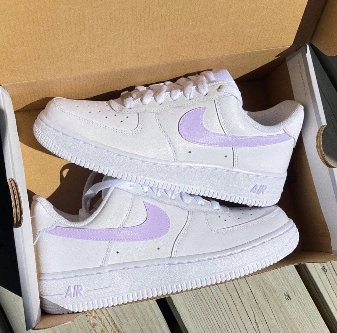 Nike Air Force 1 Custom Shoes Lilac Purple