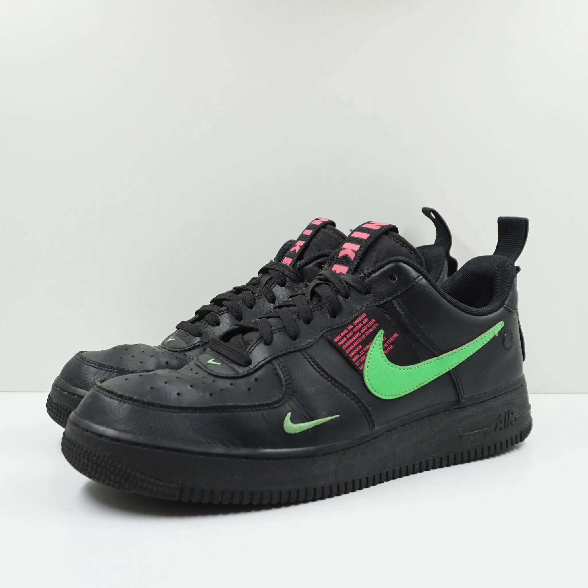 Nike Air Force 1 Low Utility Black Hyper Pink Scream Green