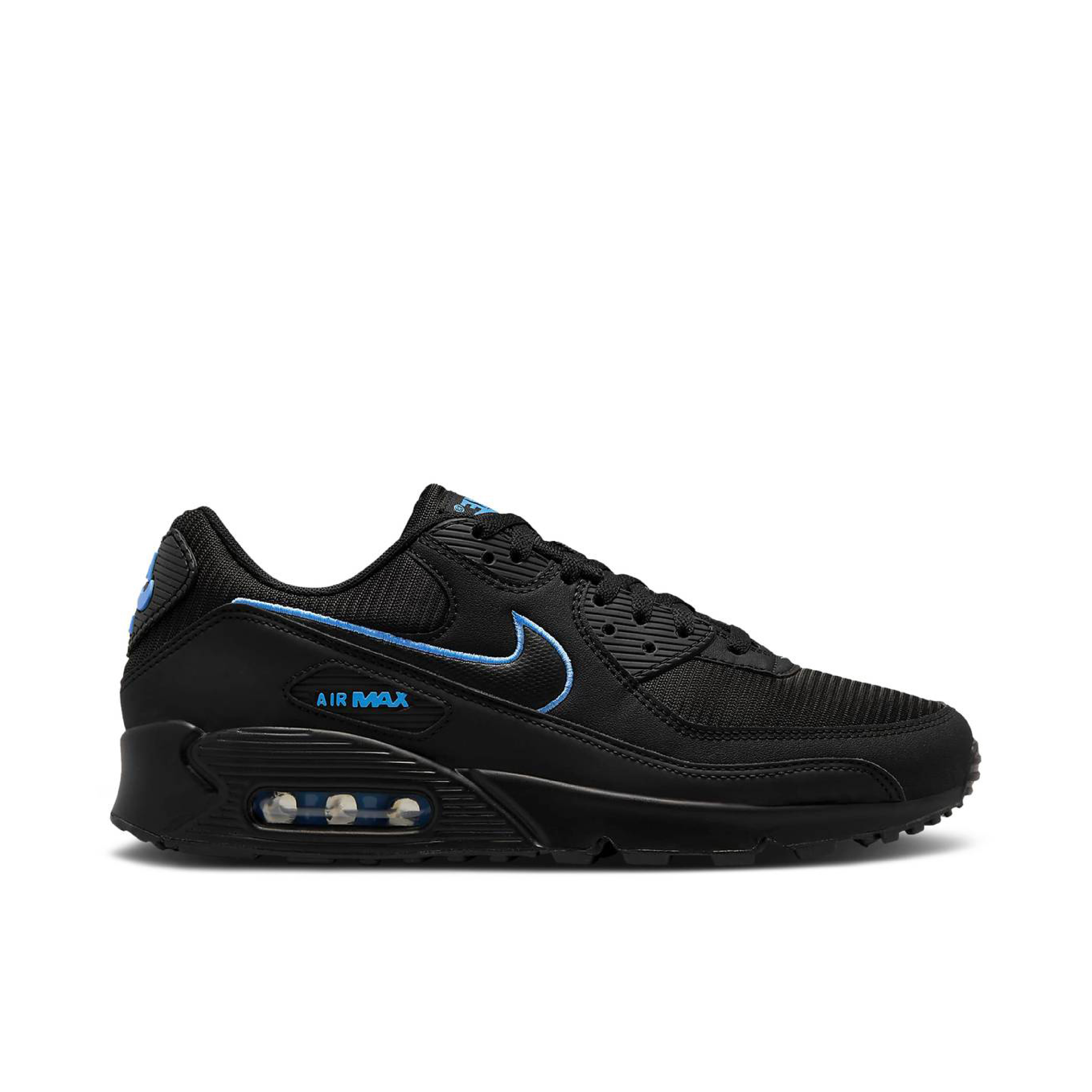 Nike Air Max 90 Black University Blue | FJ4218-001 | Laced