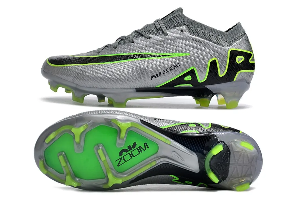 Nike Air Zoom Mercurial Vapor 15 Elite FG Chrome Concept Pack - Chrome Grey/Green/Black