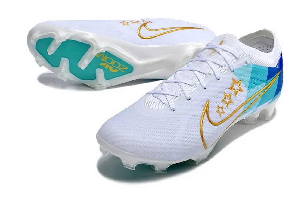 Nike Air Zoom Mercurial Vapor 15 Elite FG Enzo Fernandez - Nuovo White/Metallic Gold/Multicolor Blue