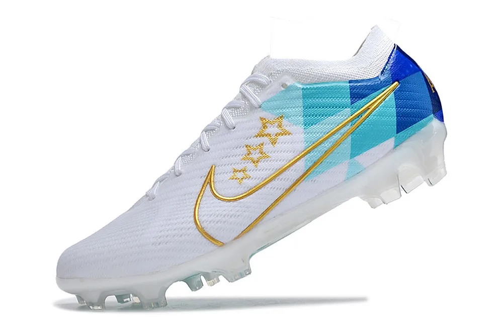 Nike Air Zoom Mercurial Vapor 15 Elite FG Enzo Fernandez - Nuovo White/Metallic Gold/Multicolor Blue