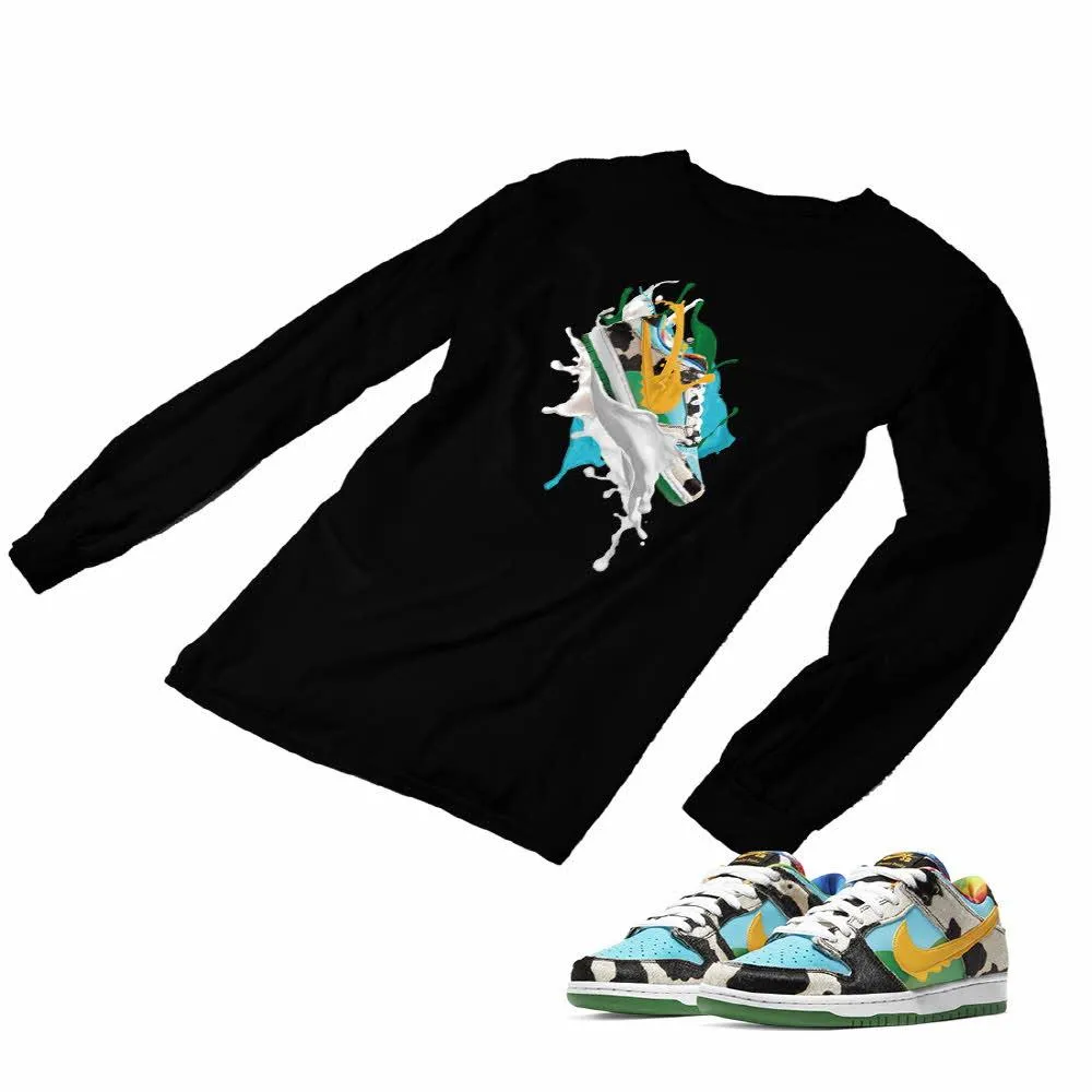 Nike Dunk Ben Jerry’s Matching Custom Designed Long Sleeve T shirt ND 1-2-23