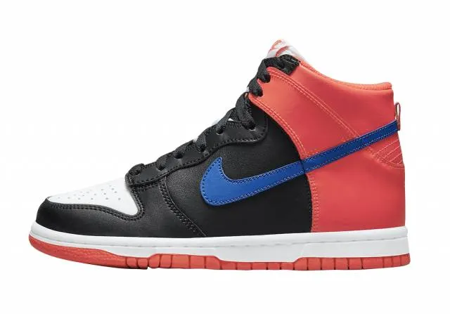 Nike Dunk High Knicks BLACK/GAME ROYAL-BRIGHT CRIMSON-WHITE