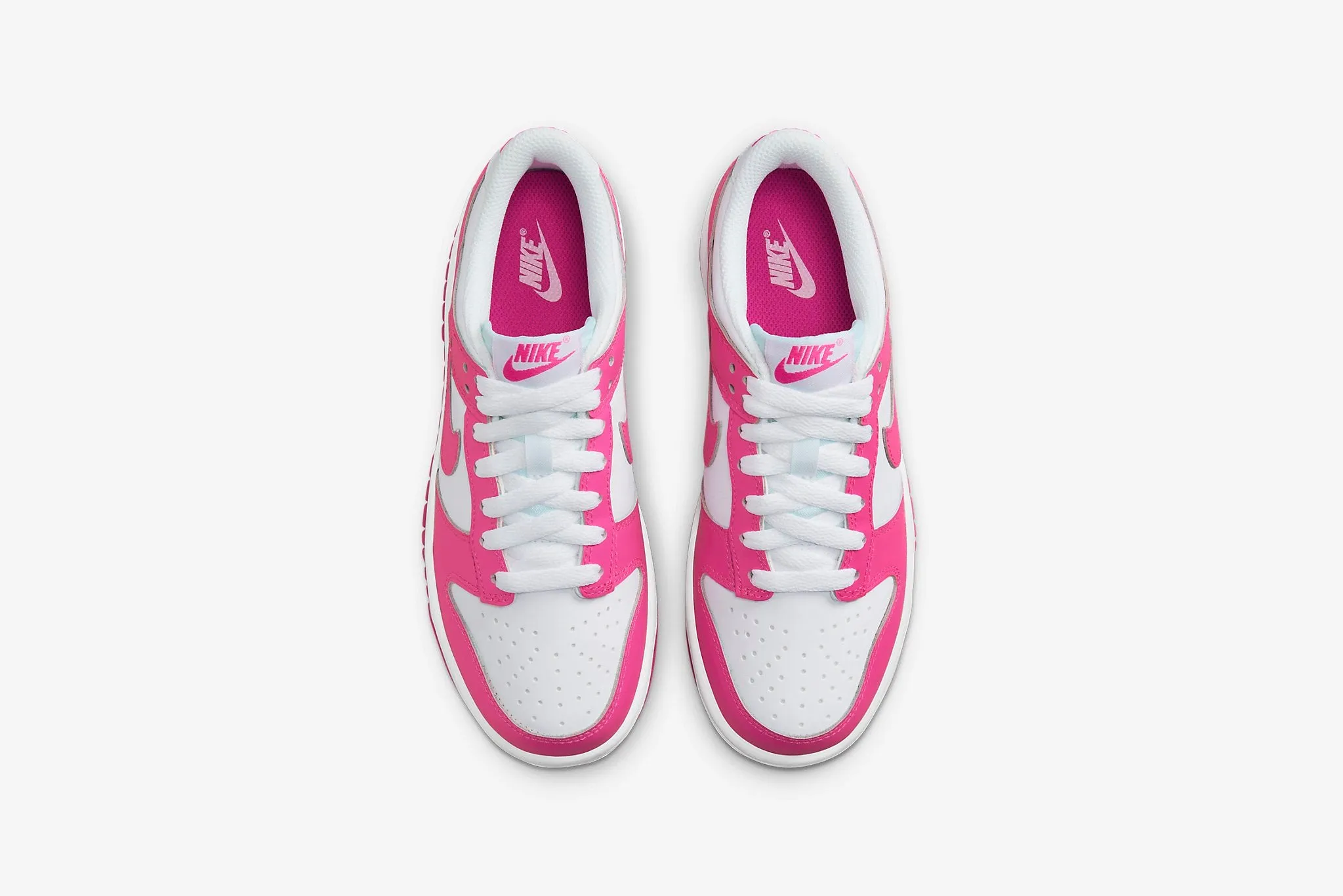 Nike Dunk Low GS - White / Laser Fuchsia