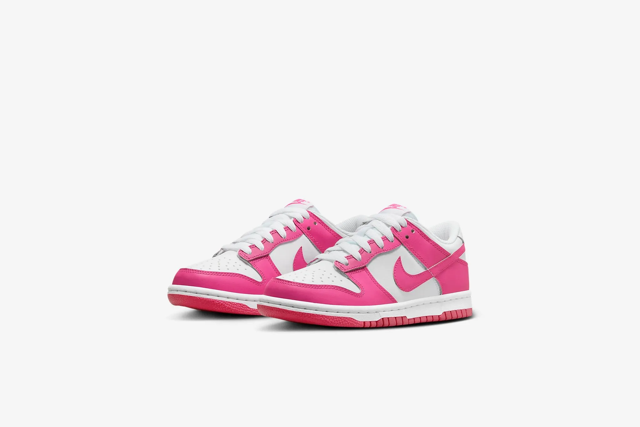 Nike Dunk Low GS - White / Laser Fuchsia