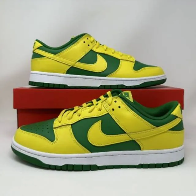 Nike dunk low retro bttys reverse brazil apple green men's size 13 dv0833-300