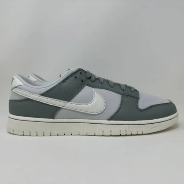 Nike dunk low retro prm mica green white gray casual men's size 13 dv7212-300