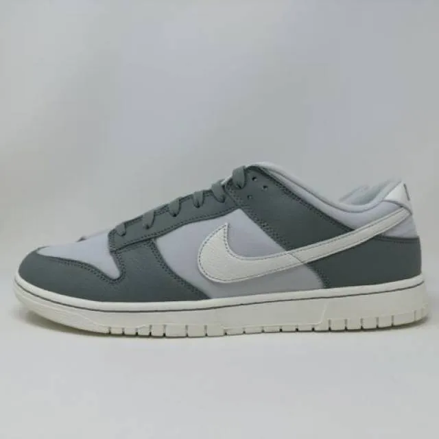 Nike dunk low retro prm mica green white gray casual men's size 13 dv7212-300