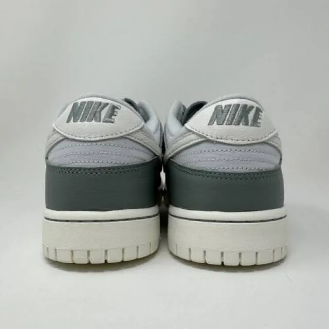 Nike dunk low retro prm mica green white gray casual men's size 13 dv7212-300