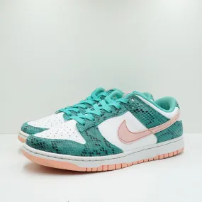 Nike Dunk Low Snakeskin Washed Teal Bleached Coral