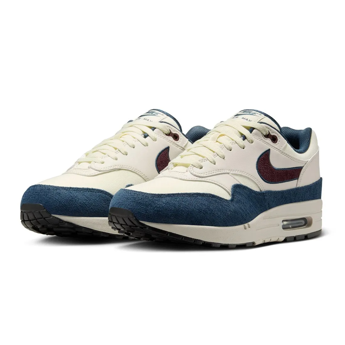 Nike Men Air Max 1 (coconut milk / burgundy crush-armory navy)