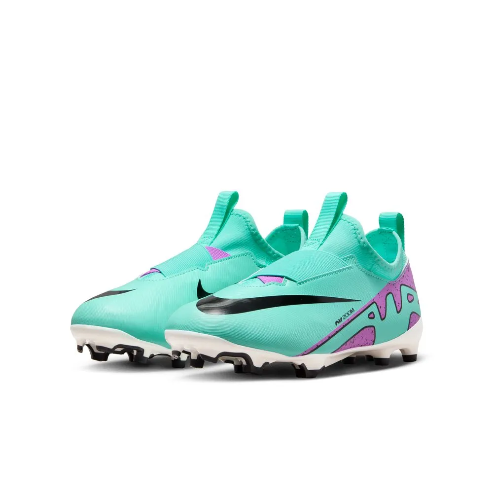 Nike Mercurial Zoom Vapor 15 Academy FG/MG Jnr Football Boots (Hyper Turquoise/Fuschia Dream)