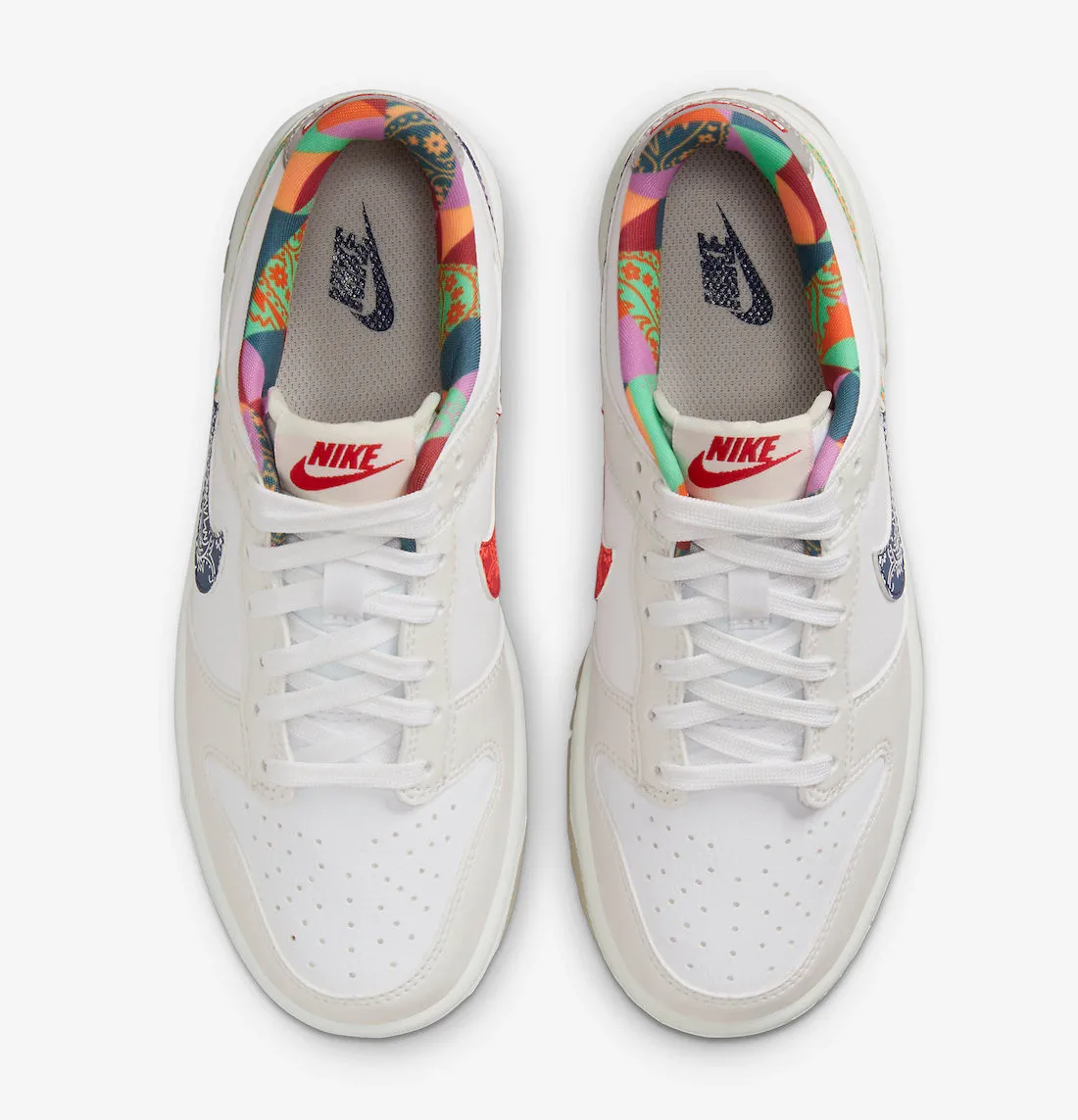 Nike SB Dunk Low GS Multi-Color Paisley White Diffused Blue Mystic Red FN8913-141