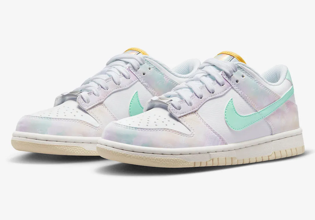 Nike SB Dunk Low GS Pastel Paisley White Phantom Mint Foam FJ7707-131