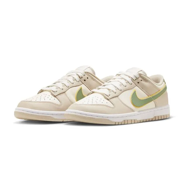 Nike women's dunk low (pale ivory oil green/ cream/ pale ivory/ oil green/ white/ laser orange/ sand