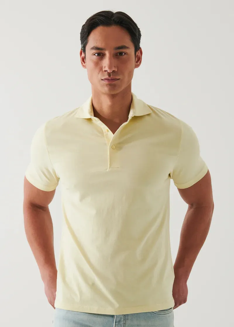 Patrick Assaraf Knit Polo- Buttercup