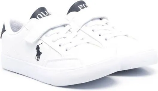 POLO RALPH LAUREN KIDS Polo Poly-embroidered low-top sneakers White