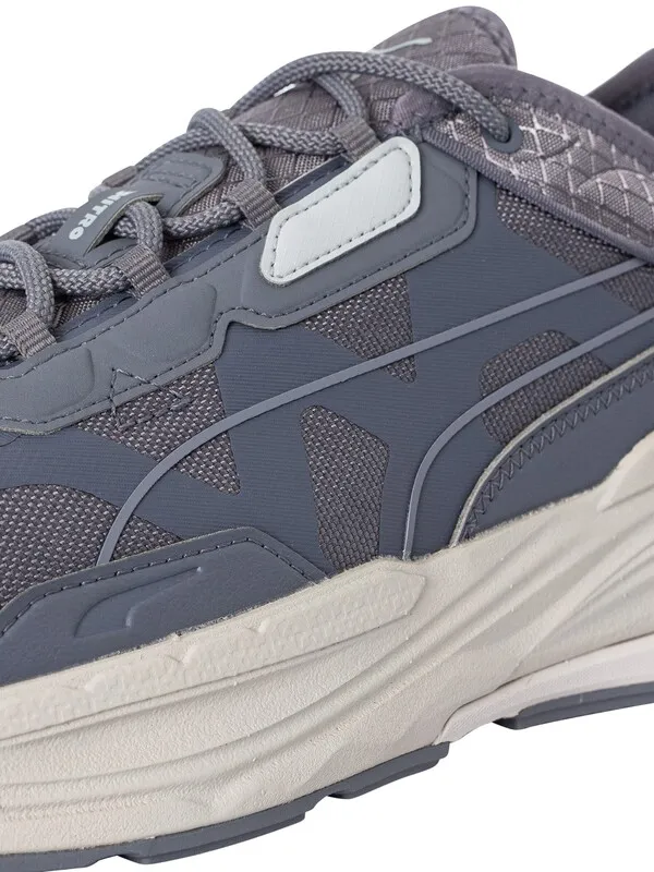 Puma Extent Nitro Cordura Trainers - Grey Tile/Glacial Grey