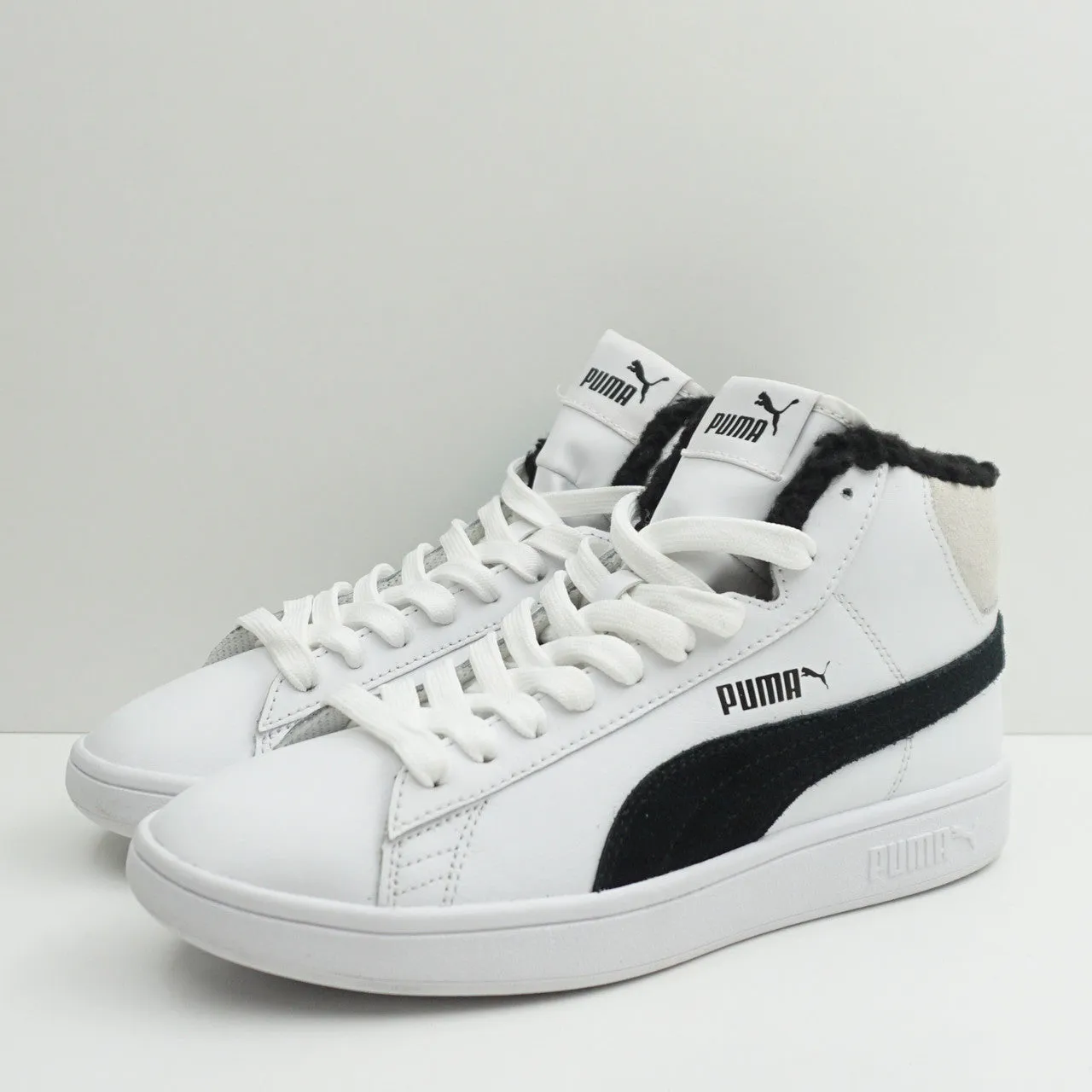 Puma High Black White Suede