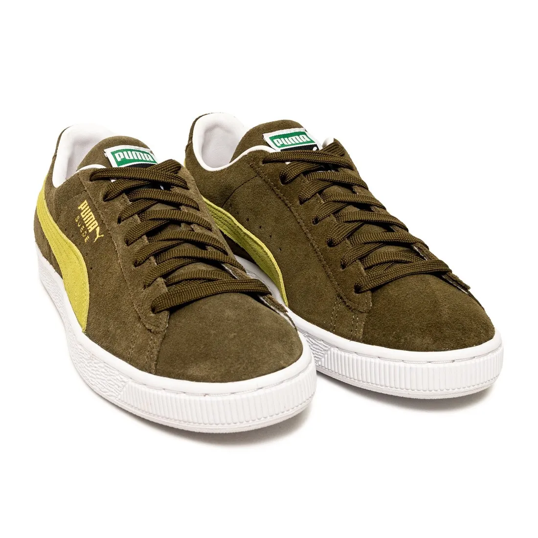 Puma Men Suede Classic XXI (green / deep olive / tart apple / puma white)